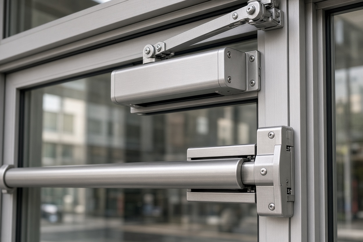 Commercial storefront door hardware