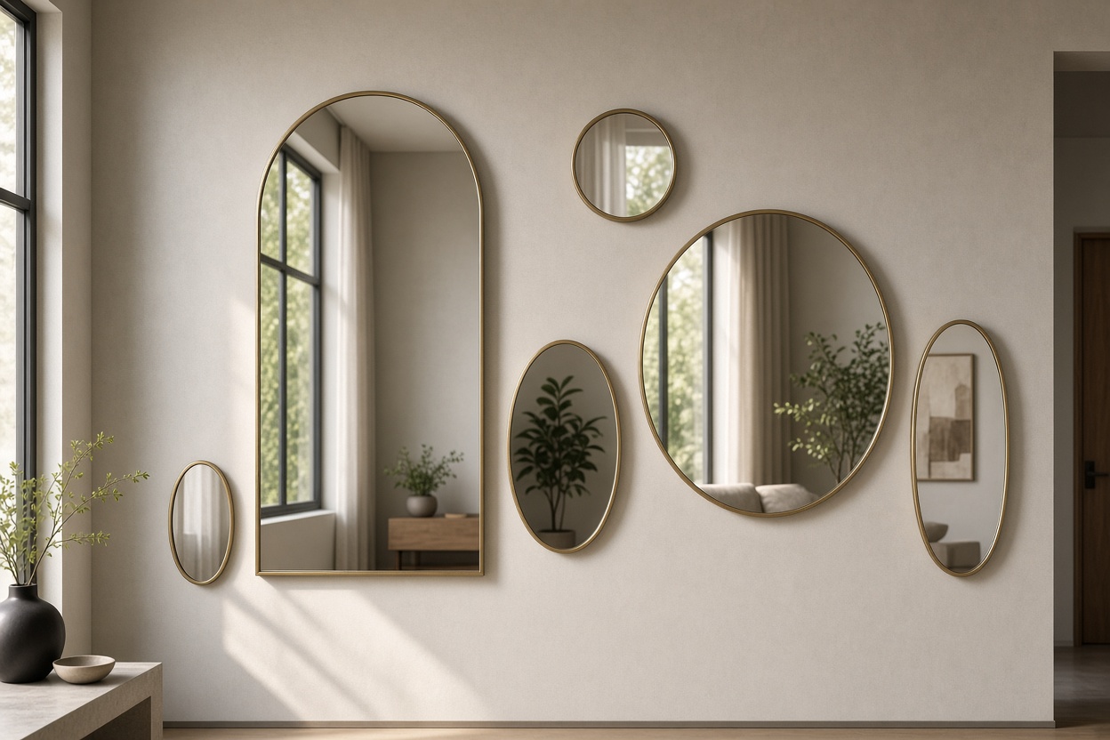 Decorative arch circle oval mirrors