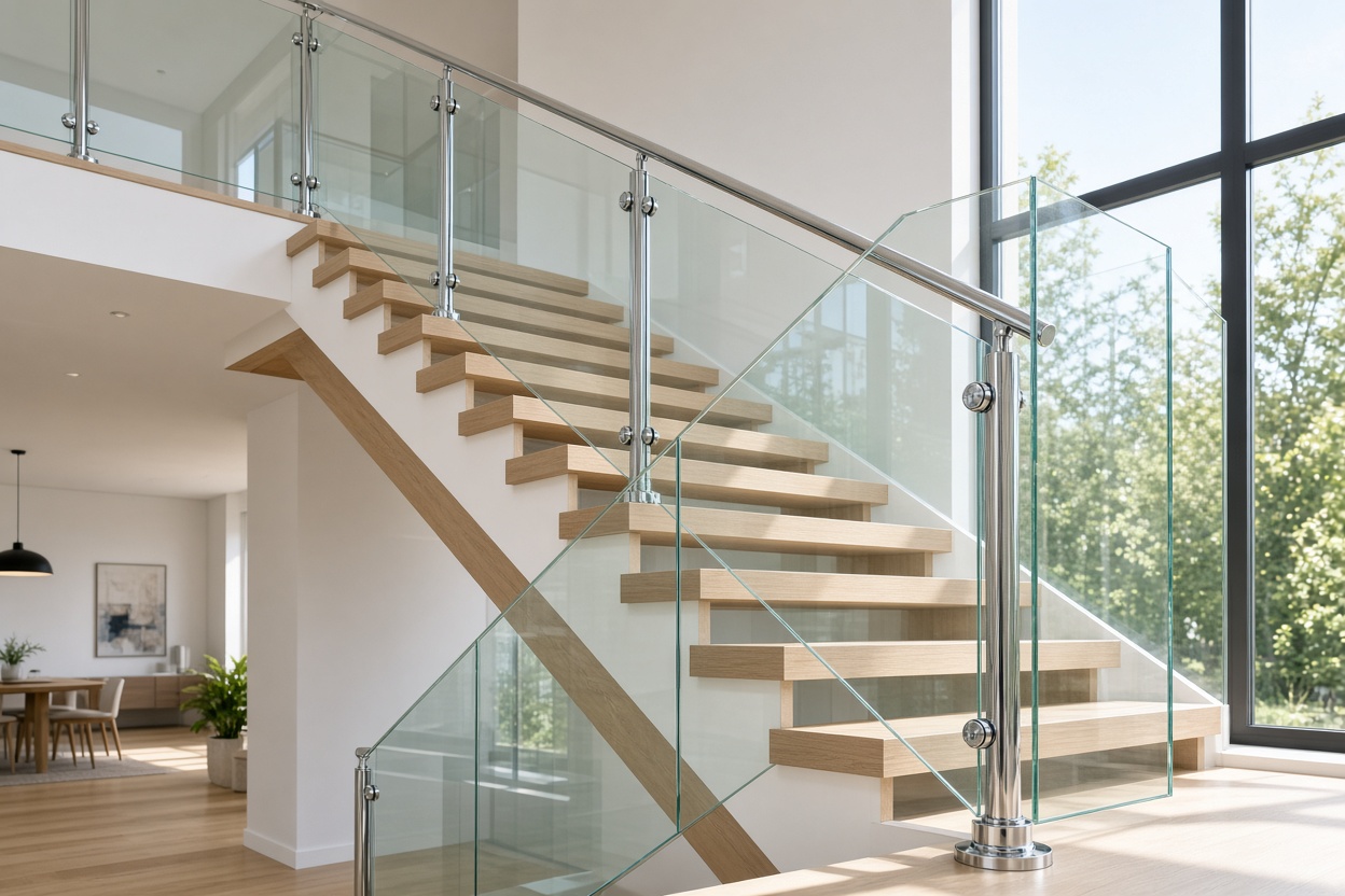 Glass railing detail